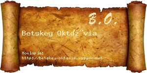 Betskey Oktávia névjegykártya